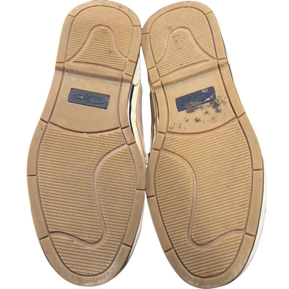 Op Spinnaker Mens Khaki Boat Shoes Size 11.5 Canvas Casual Footwear - Picture 6 of 7